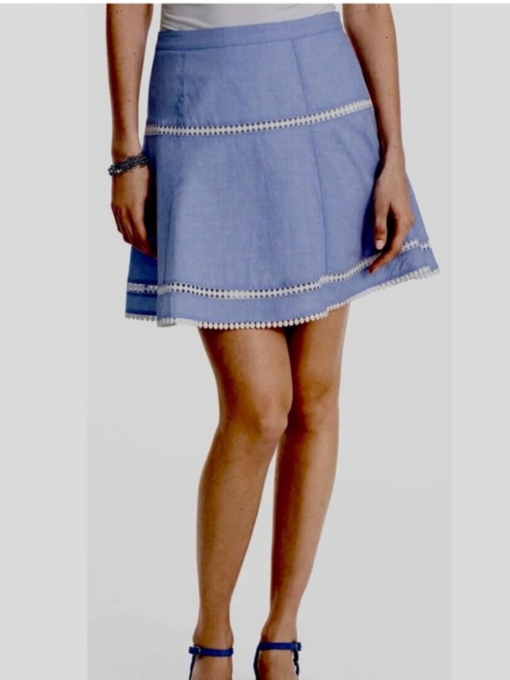 White House black market blue mini skirt new nwt 00